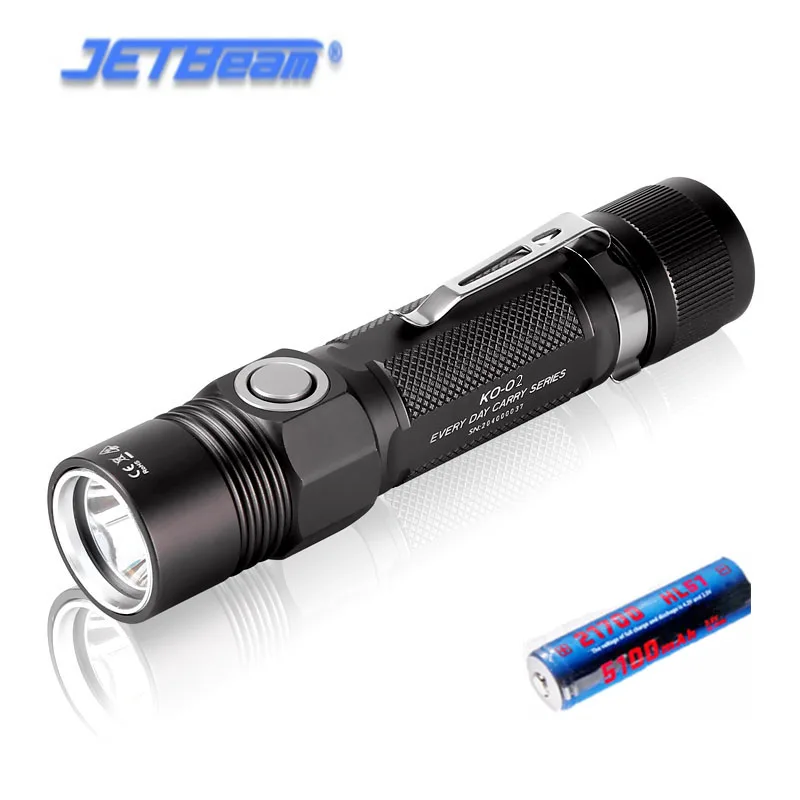 

JETBeam KO-02 V2.0 High power 2000LM LED CREE XHP35 Military Waterproof Outdoor Bright Flashlight, built-in USB-C Charging Port