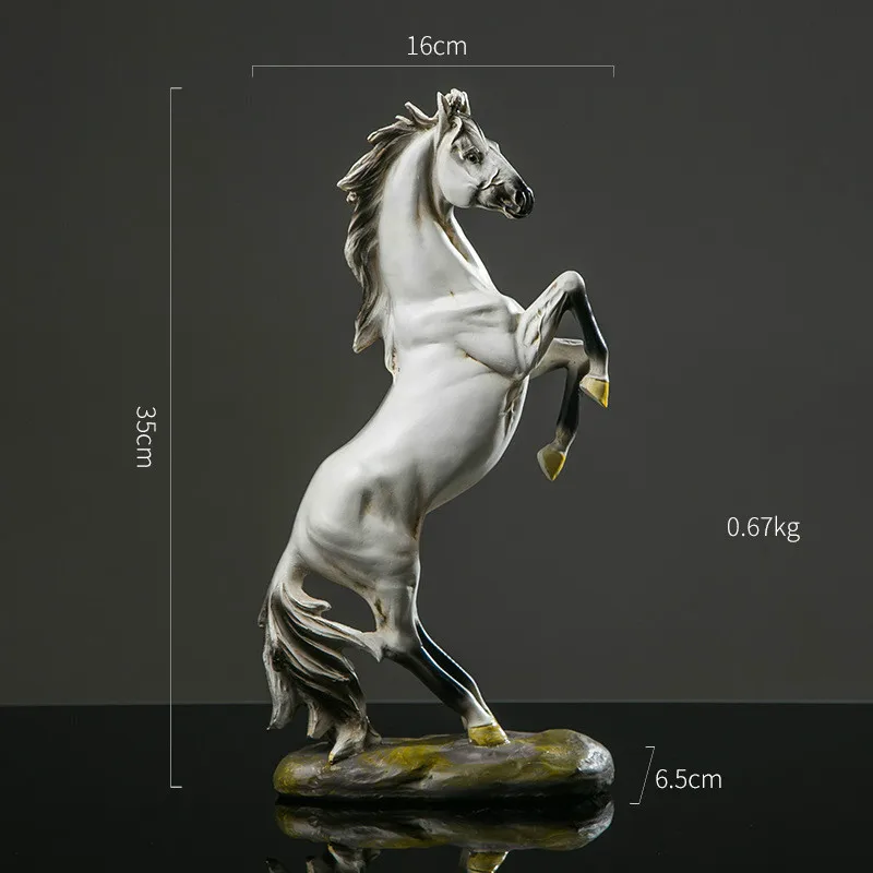 

Horse Figurine Ornaments Resin Crafts Creative Home Decoration living Room Decor Desktop Office Horse statue sculpture Gift