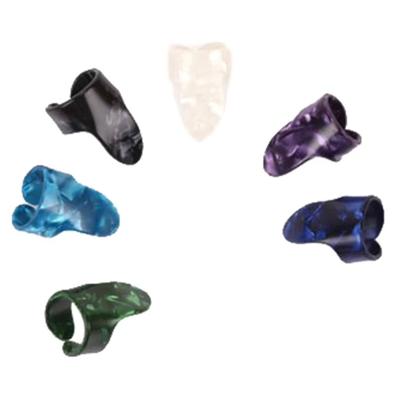 4 teilesatz gitarre plektren mantel für akustische elektrische bass gitarre großhandel zufällige farbe daumen finger gitarre picks fre