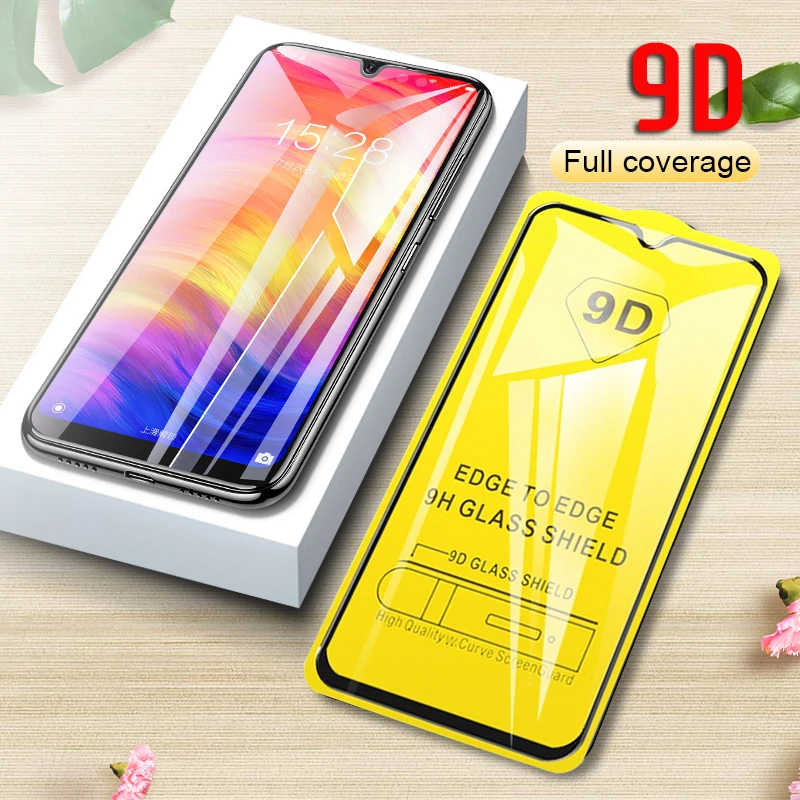 9D протектор экрана для Xiaomi Redmi Note 7 закаленное стекло на mi 9 t Red Note7 Pro защитное