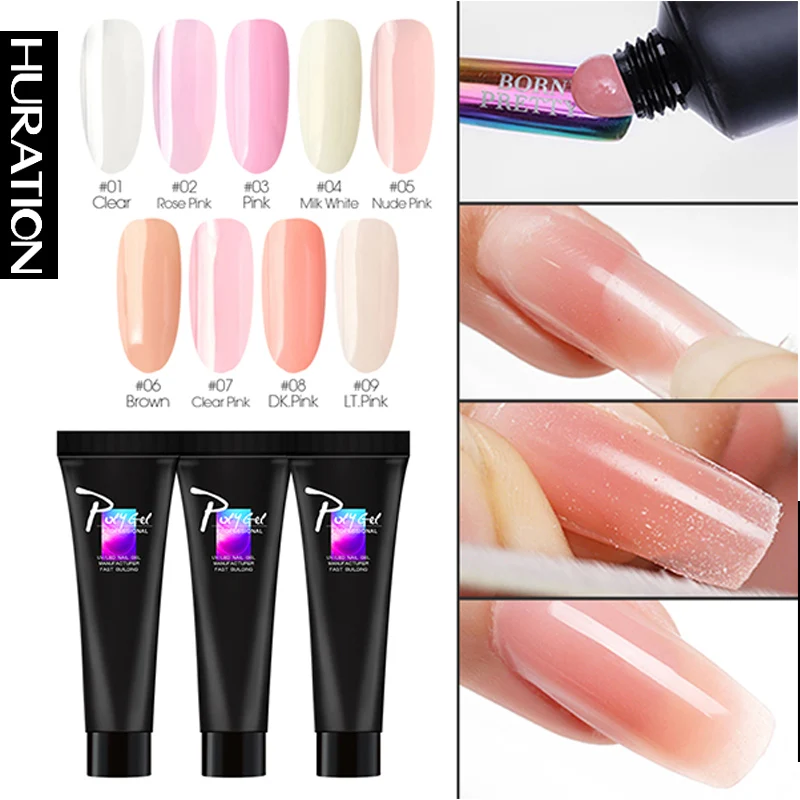 PolyGel здания поли акриловый гель для ногтей УФ светодиодный био Гели Soak Off жесткий