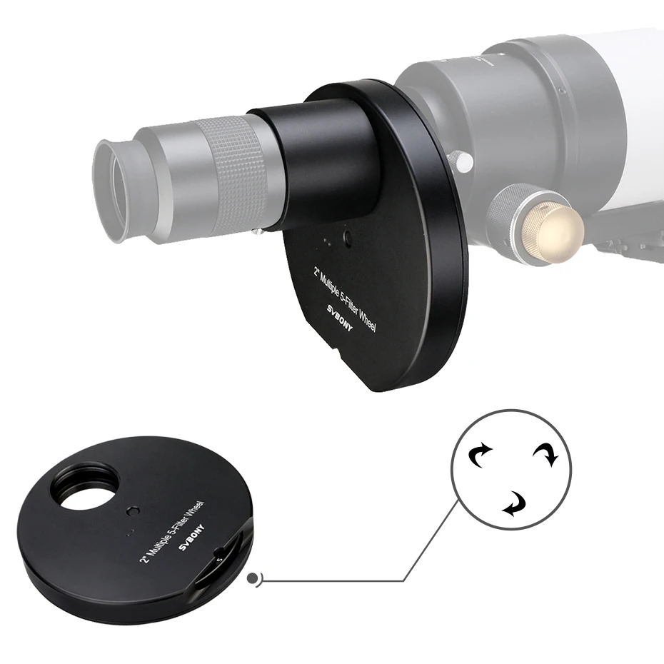 2 дюймовый 5 позиционный Многофункциональный фильтр Револьвер SvBony для телескопа