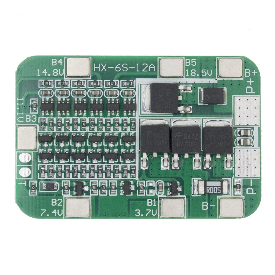 Плата защиты PCB BMS 6S 15A 24 В для 6 упаковок 18650 литий ионный аккумулятор модуль ячейки
