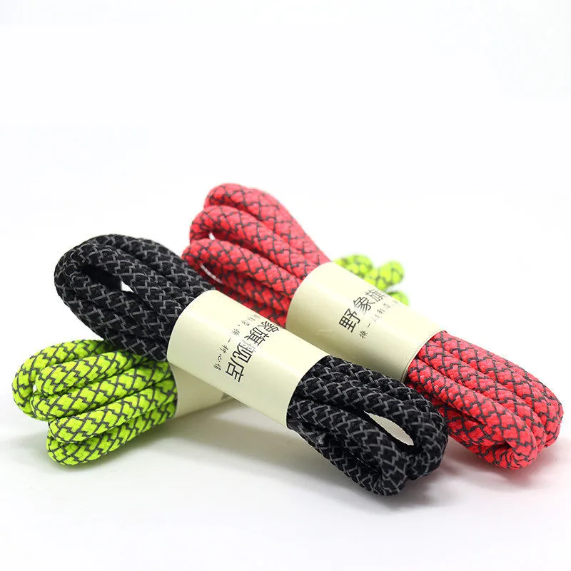 1 пара Круглый флеш светильник шнурки для обуви полиэфирные ботинки мартинсы