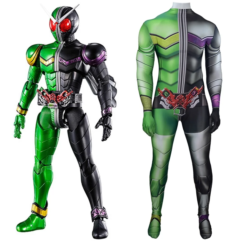 

Костюм для косплея аниме Kamen Rider W Cyclone Joker, комбинезон, боди