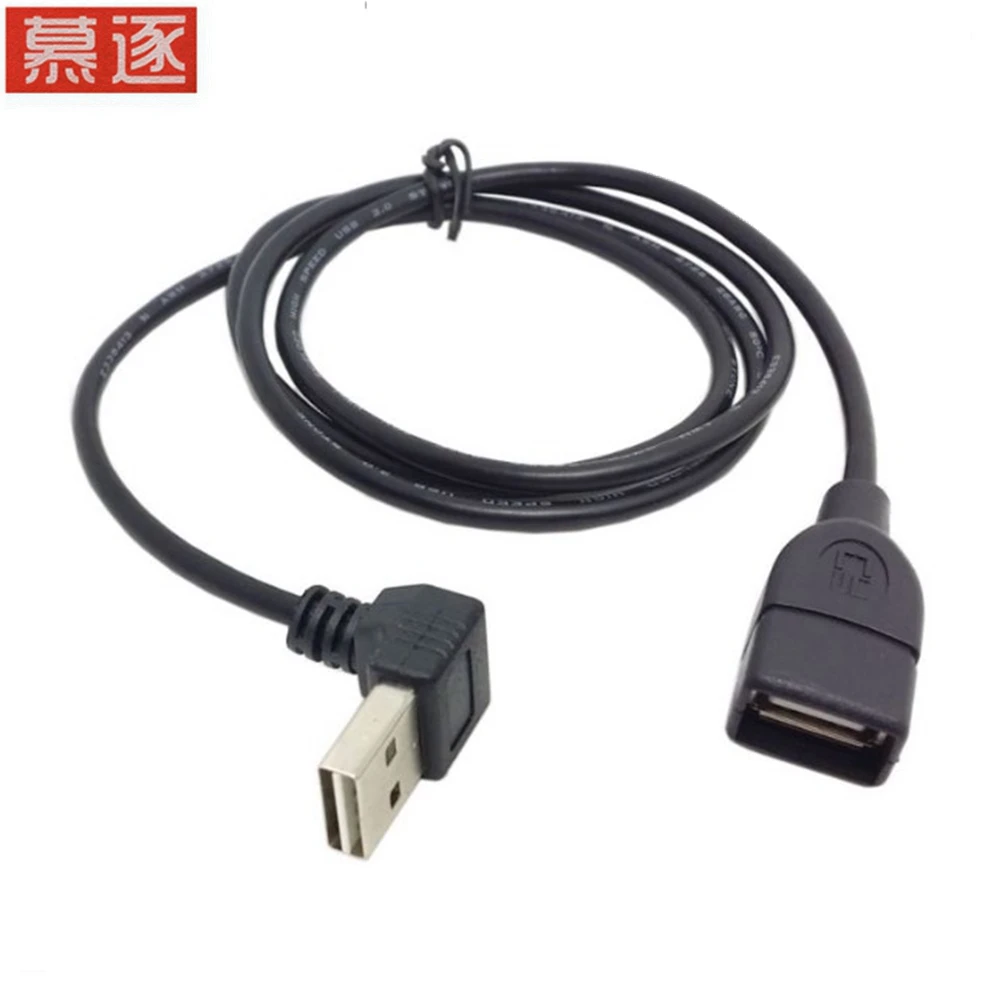 

Кабель-Удлинитель USB 2,0, штекер-гнездо, двусторонний, угловой, 90 градусов, 1 м