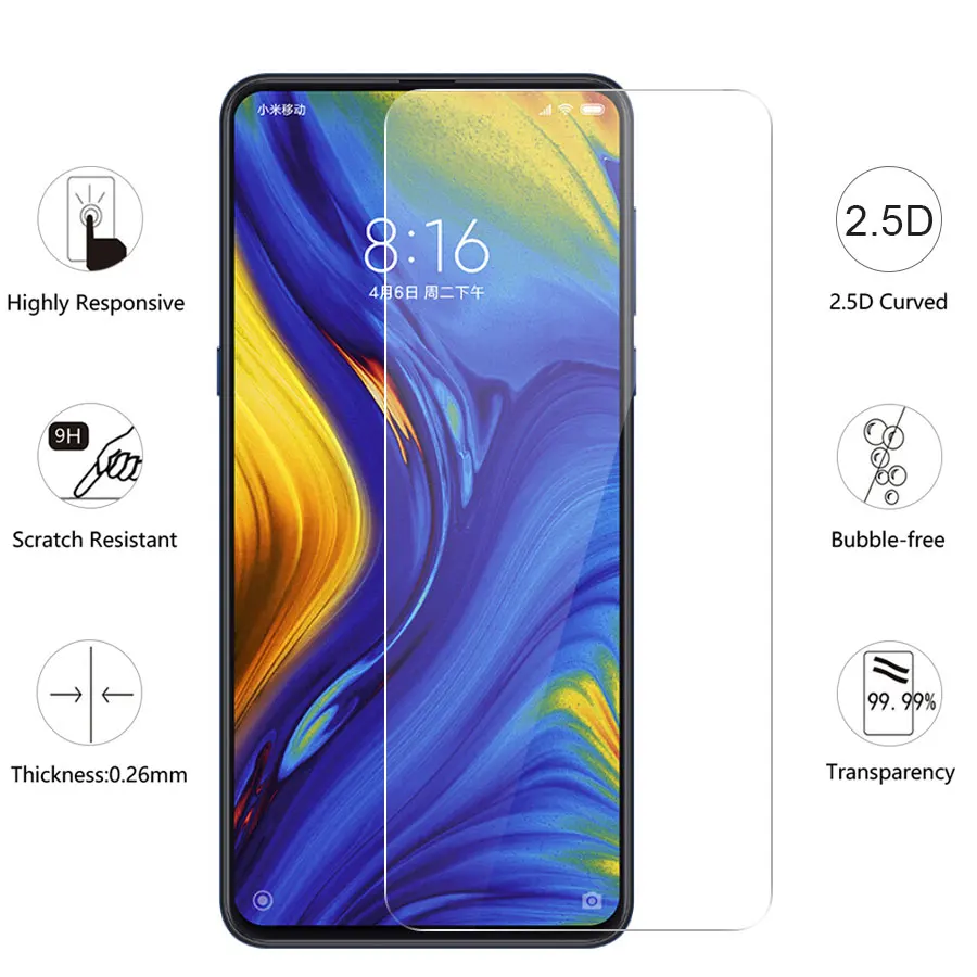2 шт./лот 9H закаленное стекло для Xiaomi Redmi Note 9S 9 Pro Max K30 Защита экрана 8 7 K20 8T 8A 9Т