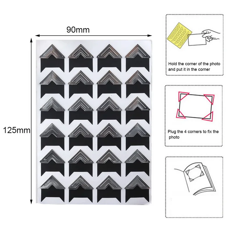 Фотоальбом для скрапбукинга защитные уголки фото винтажные наклейки ручной