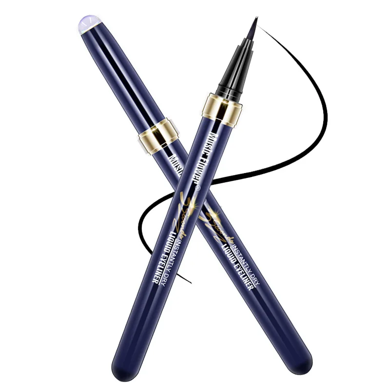 

Black Eyeliner Quick Dry Waterproof Professional Liquid Eye Liner Pen Soft Hard Head Long Lasting Not Blooming Makeup Pencil
