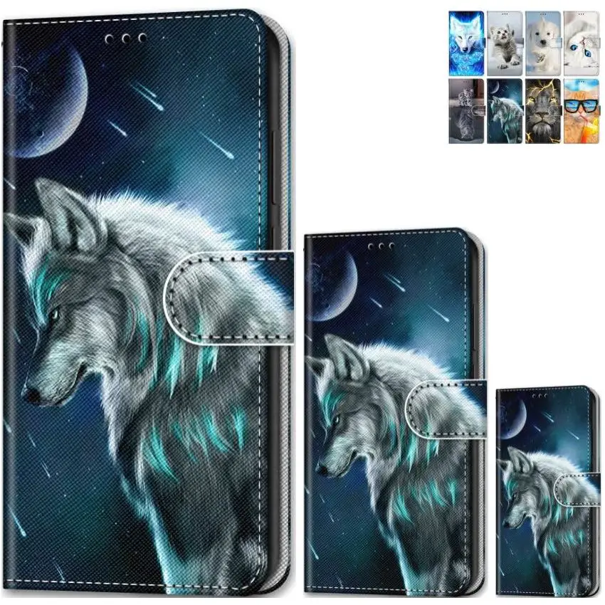 Чехол книжка с котенком для iPhone 12 11 Pro X XS Max XR SE 2020 6 6S 7 8 7G 8G E08F|Чехлы-портмоне| |
