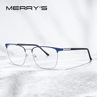 merrys design men luxury alloy optics glasses frames male square ultralight myopia prescription glasses fashion style s2058