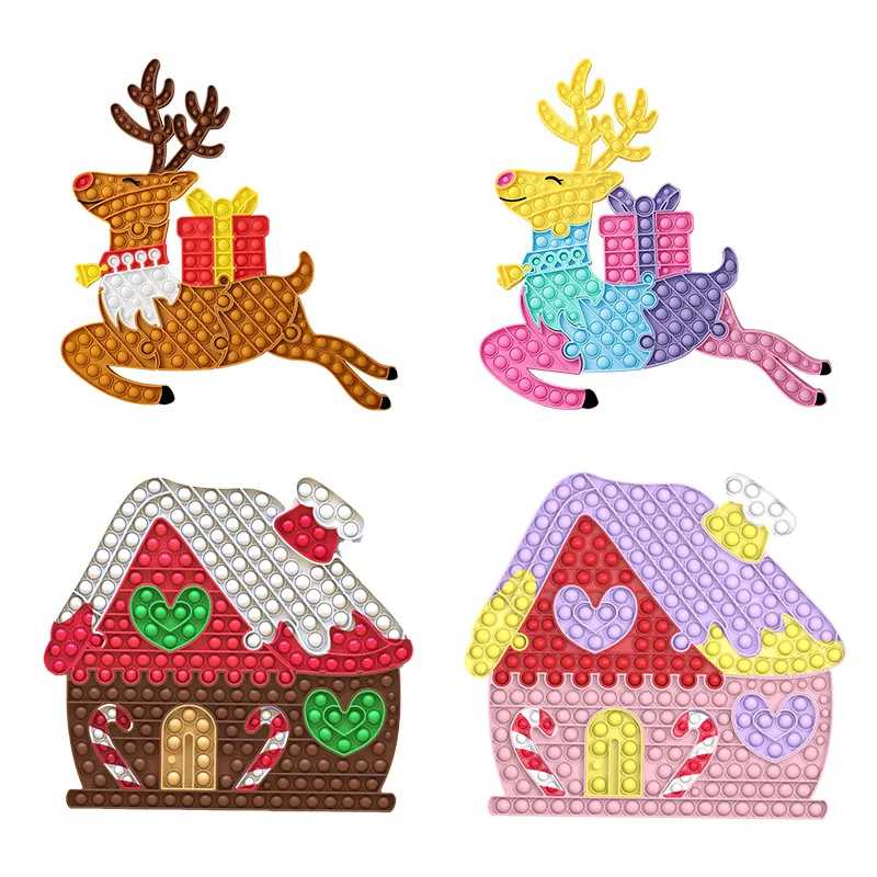 Большая Радужная пузырьковая антистрессовая игрушка-Хамелеон для взрослых и