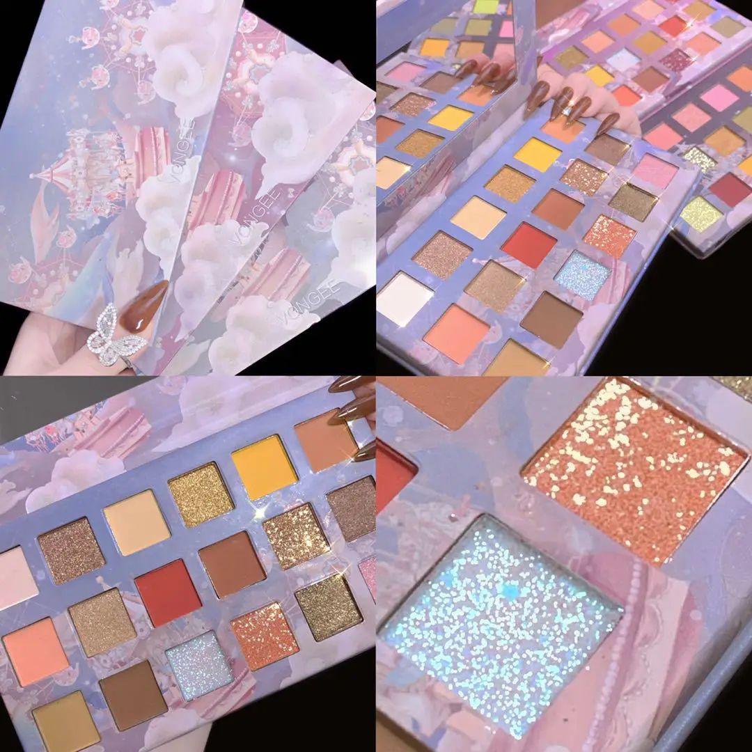 

18 Color Shine Eyeshadow Palette Eyes Long-lasting Easy To Wear Waterproof Natural Beauty Shadow Primer Makeup Cosmetics