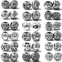 promotion 45 kinds large hole alloy beads diy accessoriesmake brands braceletsbangles necklaces gifts of charm woman jewelry