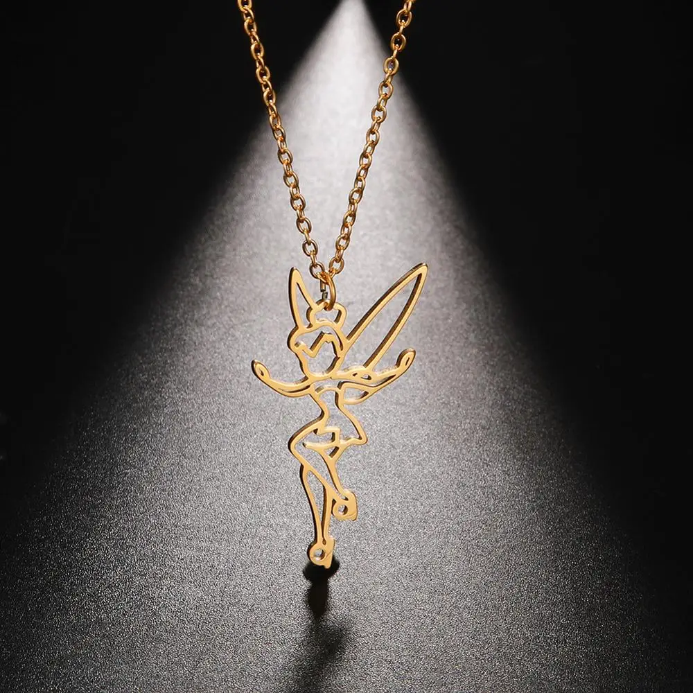 Женское ожерелье с подвеской в виде крыльев Ангела из нержавеющей стали|Колье| |