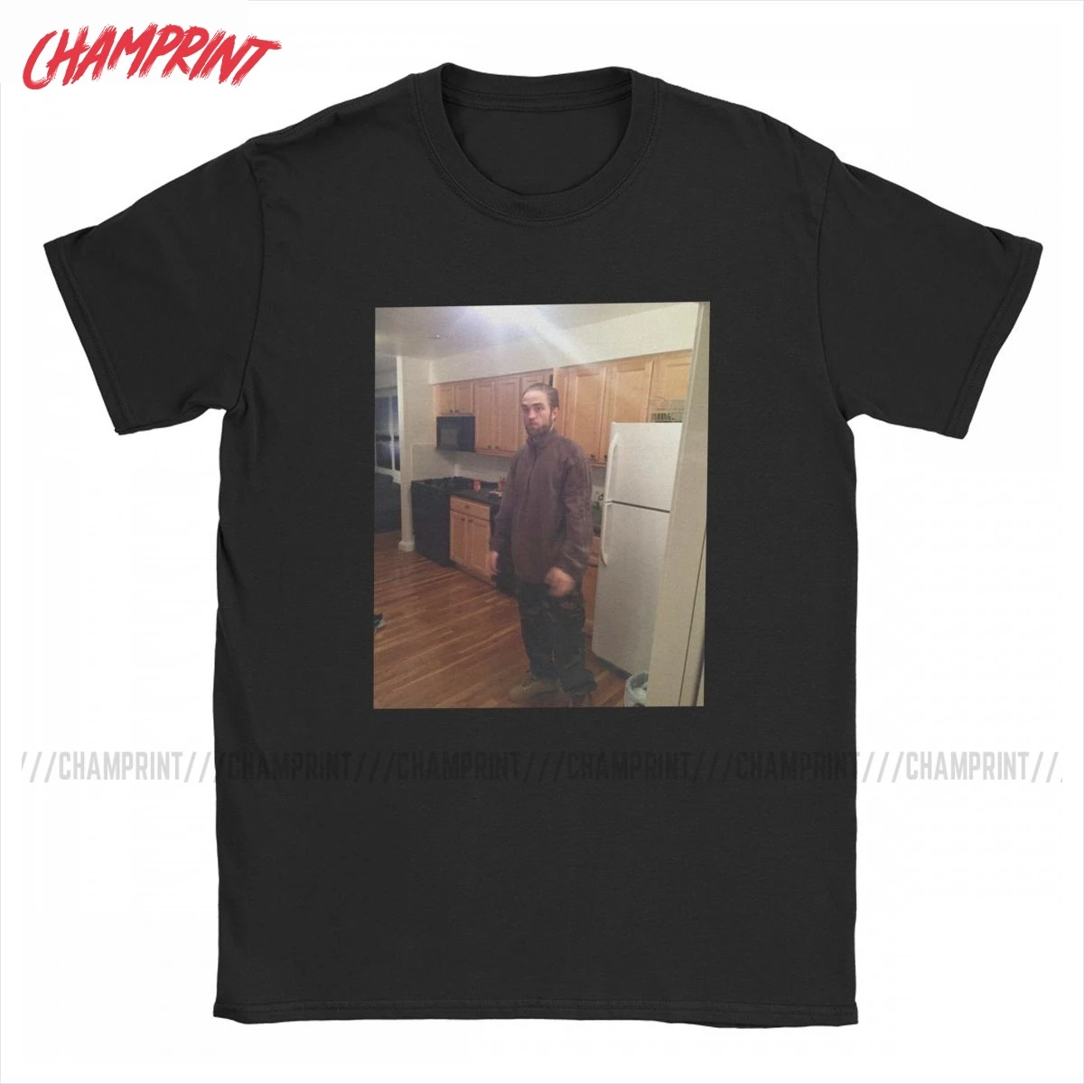 Мужская футболка Роберт Паттинсон постоянного мем Смешные натуральный хлопок с