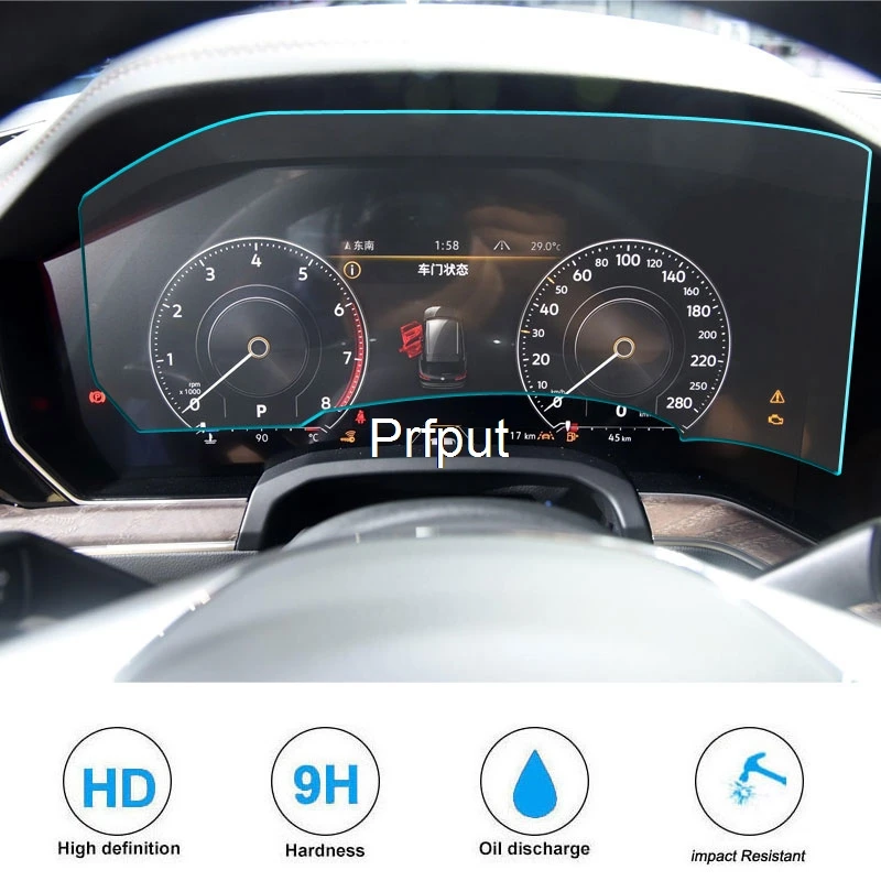 

Защитная пленка для экрана приборной панели автомобиля ПЭТ-пленка для Volkswagen Touareg 2019 2020 Защитная панель приборной панели