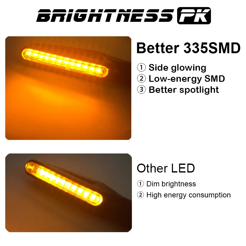 Светодиодный поворотники светильник для мотоцикла 12 * 335SMD хвост проблесковый