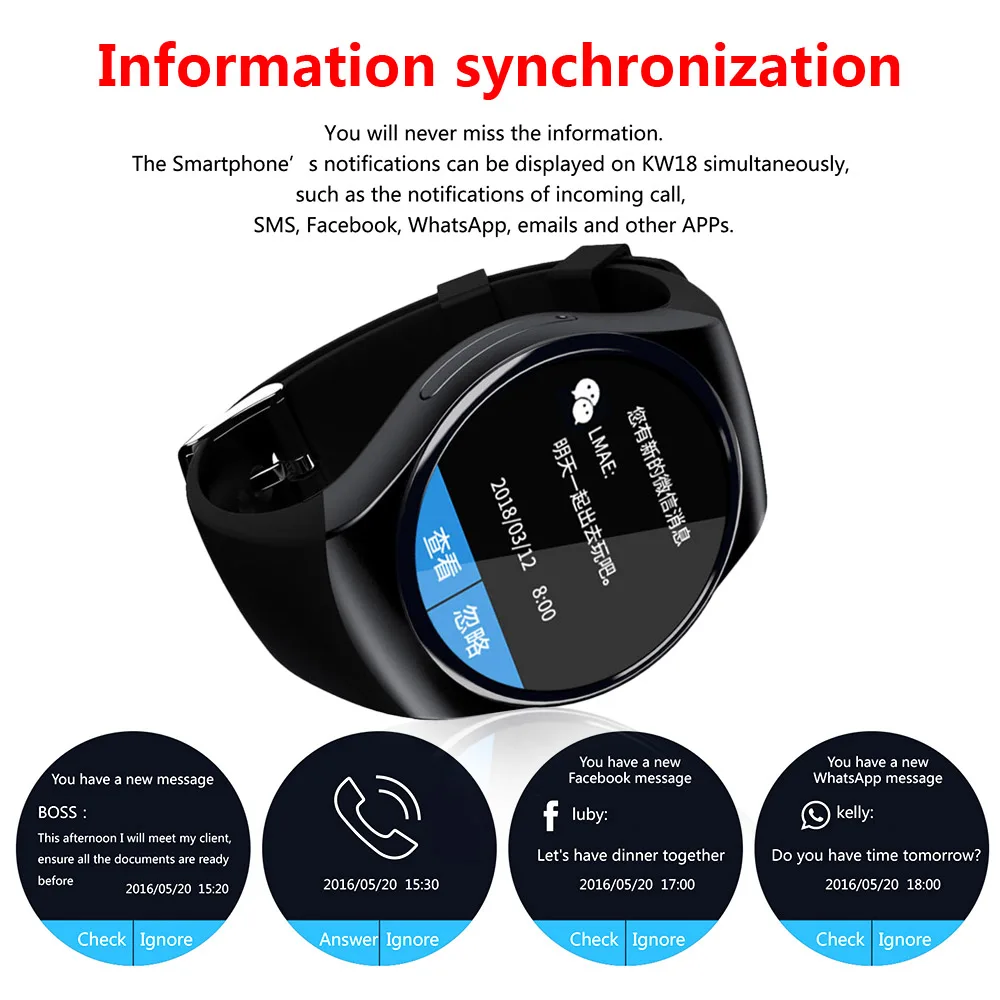 Smart Watch Watches Wach Men Women Bluetooth Phone Sim Card Full Touch Screen Smartwatch Compatible with Android IOS | Электроника