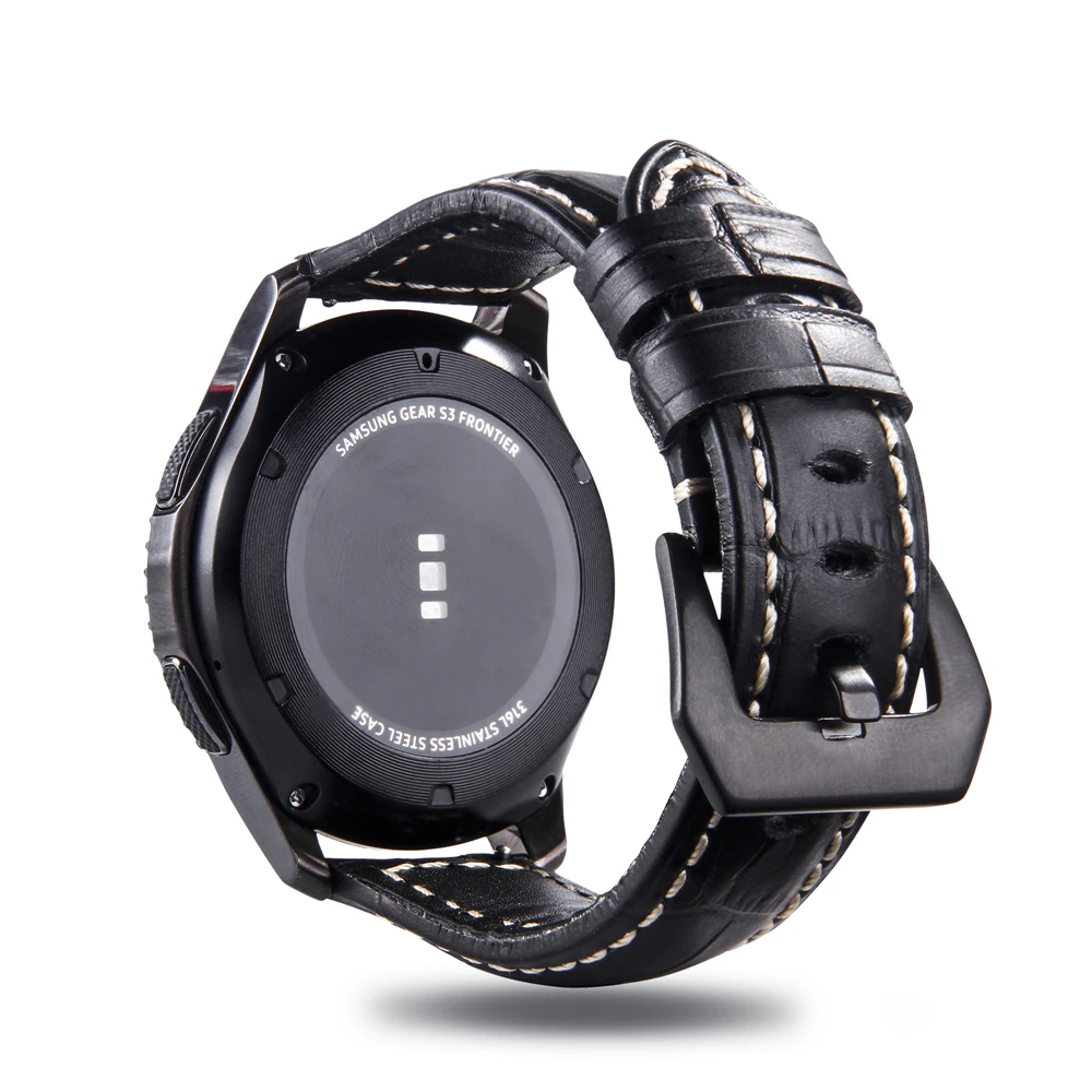 22 мм ремешок для часов Galaxy Watch 46 мм кожаный быстросъемный ремешок браслет для huawei Watch GT Amazfit GTR 47 мм Шестерня S3 ремни