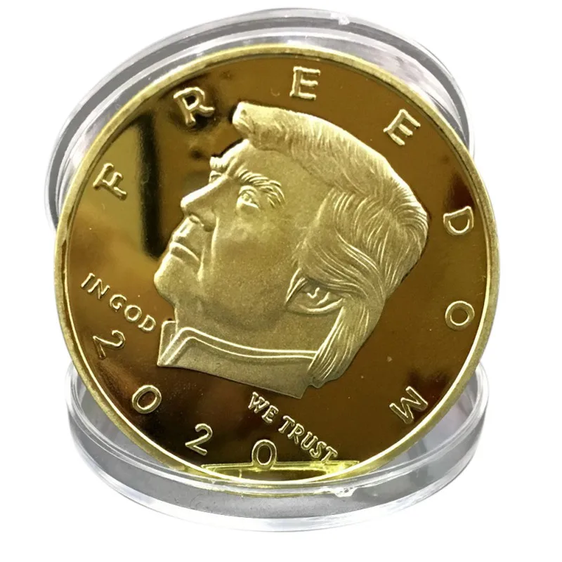 Памятные коллекционные монеты Trump коллекция Believe in God US Donald Fancy позолоченный