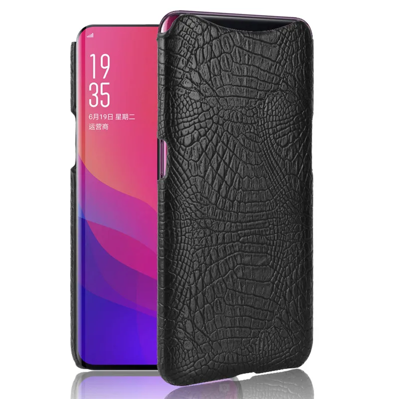 Чехол для OPPO Find X чехол Роскошный из искусственной кожи жесткий пластиковый