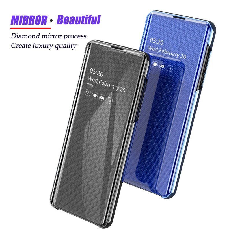 Smart Mirror Protective Filp Case For Samsung S10 5G S10E 10 9 8 Plus S7 Edge Note Pro J6 A6 A70 A50 A40 A30 Cover |