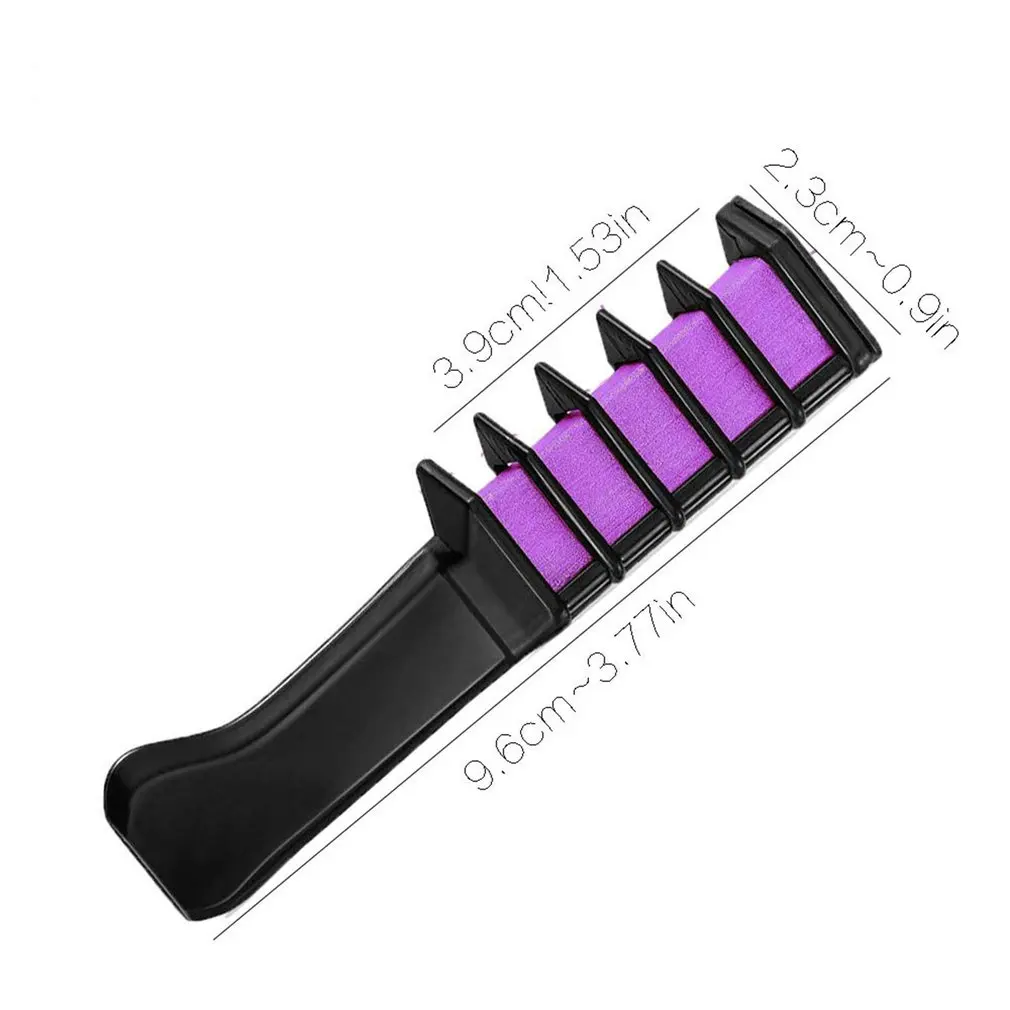 

6pcs Convenient Multicolor Comb With Cover Hair Dyeing Role Play Suit Party Play Salon Cool Hair Dyeing