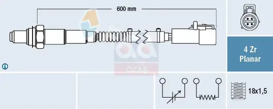 

FAE-77419 LAMBDA SENSOR 05 FOCUS-CMAX 1.6-16ti