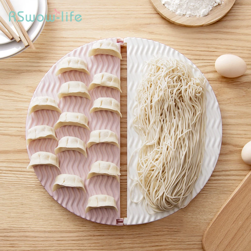 Творческий японский Стиль складной пельмени Лапша круглые лотки для дома