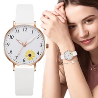 fresh daisy design women watches women fashion casual matching bracelet wristwatches brand simple quartz leather clock gift