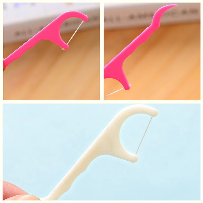 

25Pcs Disposable Dental Floss Dental Cleaning Tooth Stick 1.7cm Floss Pick Interdental Brush Dental Flosser Teeth Cleansing Tool
