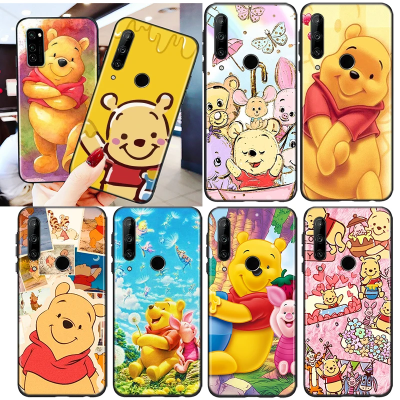 

Winnie the Pooh For Honor 8S 8C 8X MAX 8A 8 7S 7A 7C Play 3E Prime Pro 2020 2019 Silicone Black Phone Case