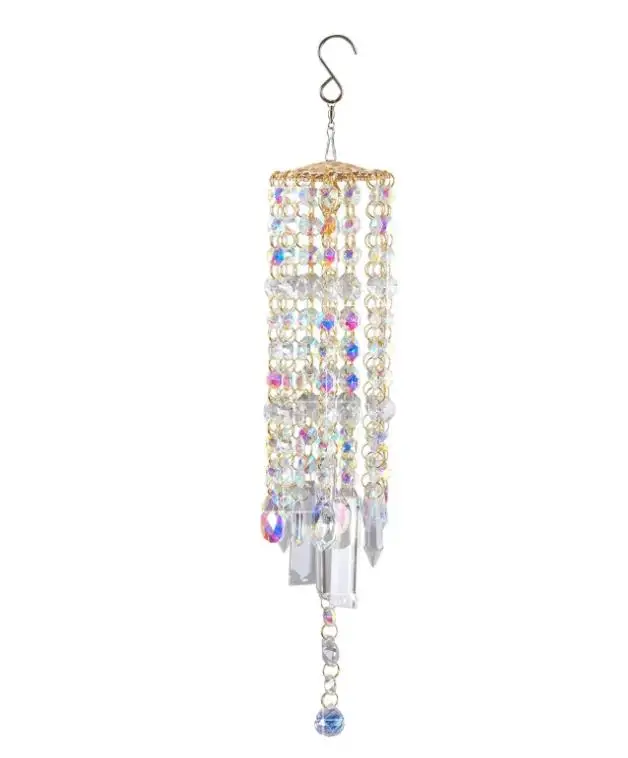 

Crystal Wind Chime Chandelier Coloful Prisms Sun Catcher Sparkle Pendant Garden Decor Beads Hanging Rainbow Maker 10pcs/lot