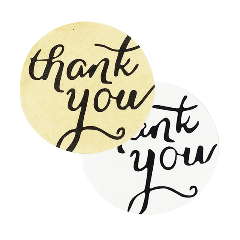 Шт./лот 100 шт./лот круглые наклейки с медалью в виде черных цветов и надписью Thank You