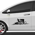 Прочие 3D наклейки для автомобиля, креативные наклейки для наклейка на кузов и окна автомобиля триатлона, светоотражающие Спортивное украшение