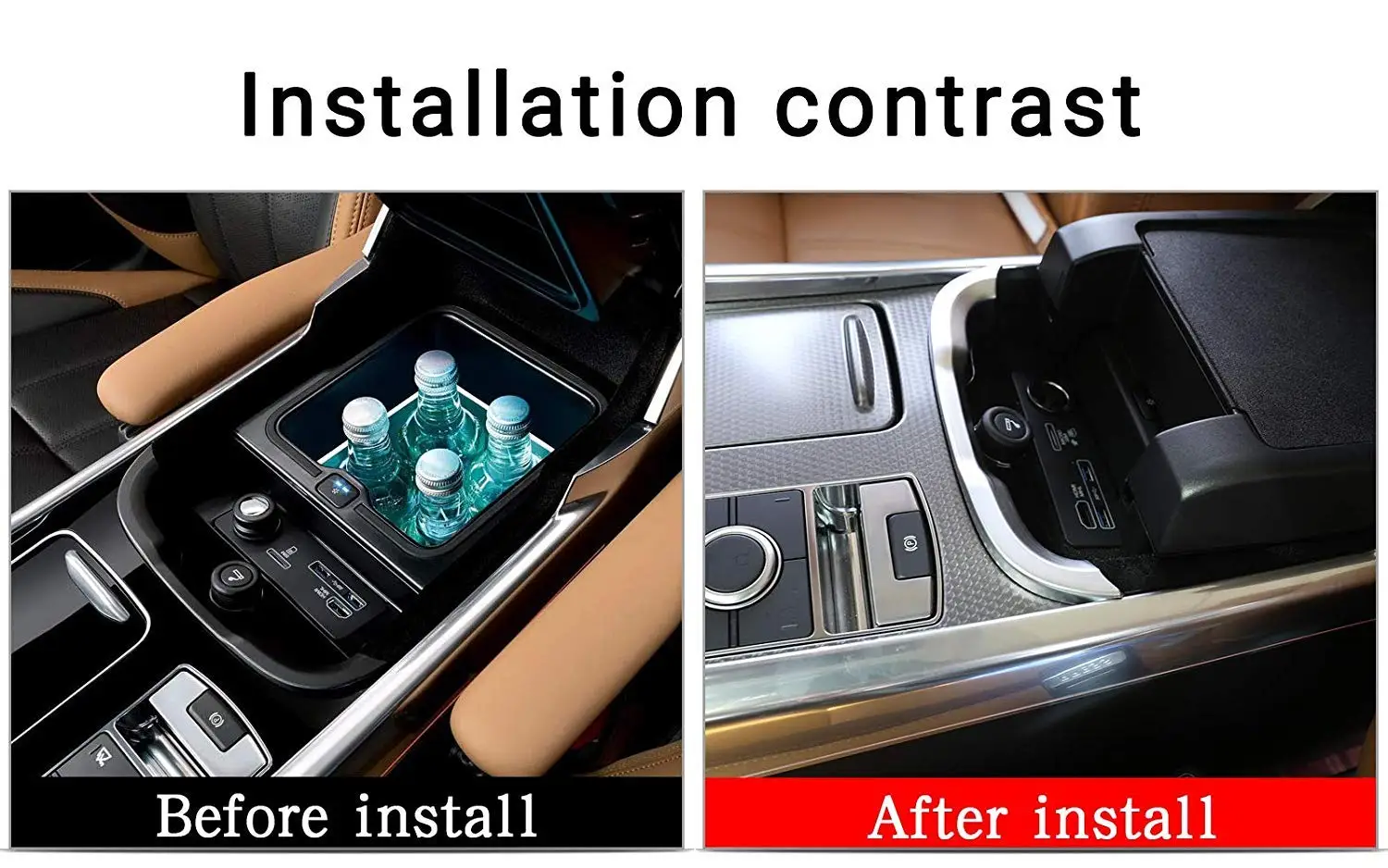 Накладки на центральный подлокотник для Land Rover Range Sport 2018 2019 из АБС-пластика |