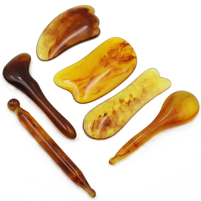 Антивозрастной натуральный скребок для лица и Массажа Гуаша терапевтический