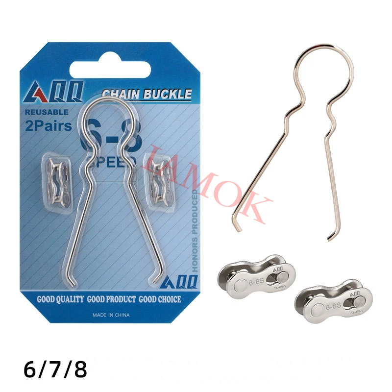 

AQQ Bike 16g Silver Chain Removal Tool Stainless Steel Iamok Bicycle Ultra Light Chains Buckle