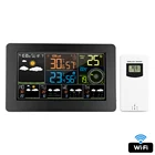 Цифровые настенные часы с будильником FanJu, уличная метеостанция с Wi-Fi, для прогноза погоды, температуры, влажности, давления, ветра, направления, скорости