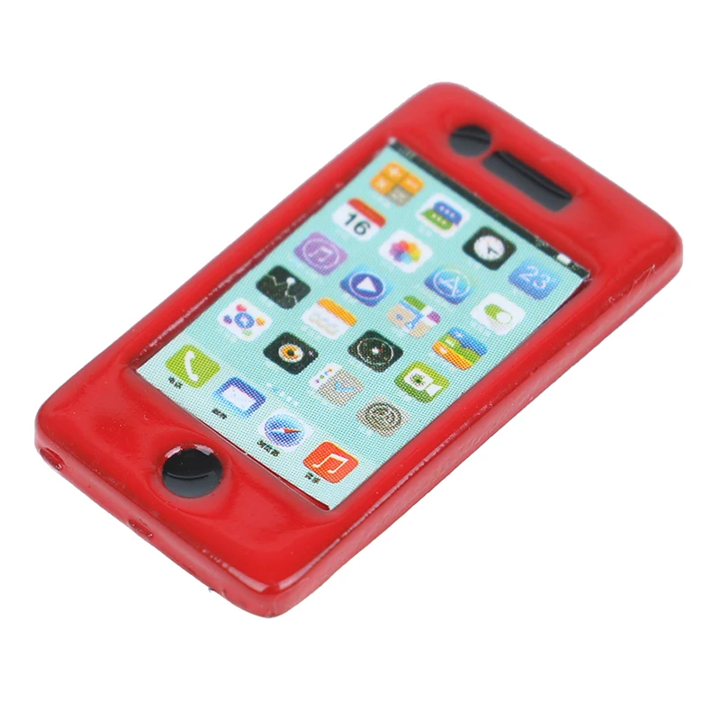 

1pcs 1/12 Scale Mini Phone Dollhouse Miniature Toy Kitchen Living Room Dolls Accessories 5 Colors