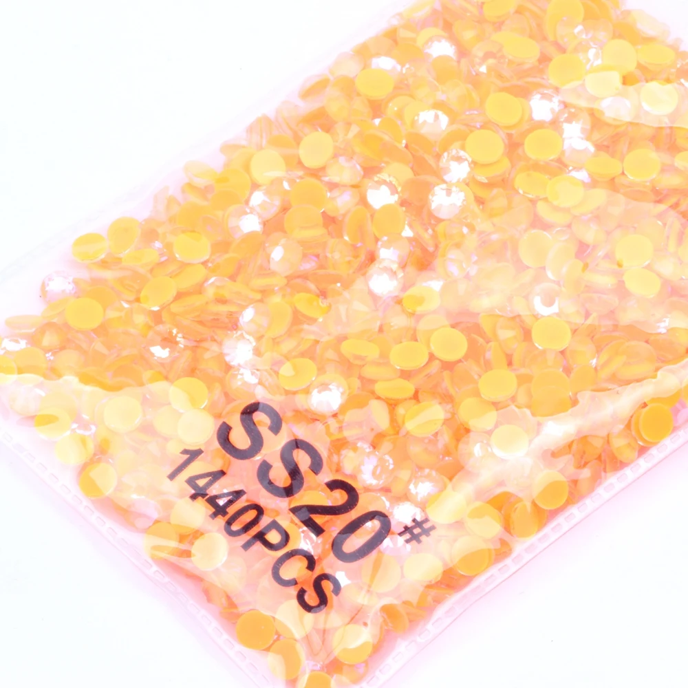 

Luminous Nail Art Rhinestones Glitter Glass Gem 3D Charm Flatback Strass Fluorescence Light Orange AB Color Nail Art Decorations