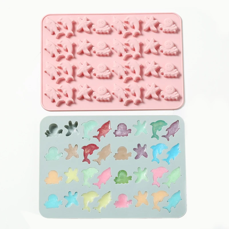 Meibum Party Dessert Fruit Gummy Molds Silicone Vitamin Candy Moulds With Droppers DIY Chocolate Mold Sugarcraft Baking Tools | Дом и сад