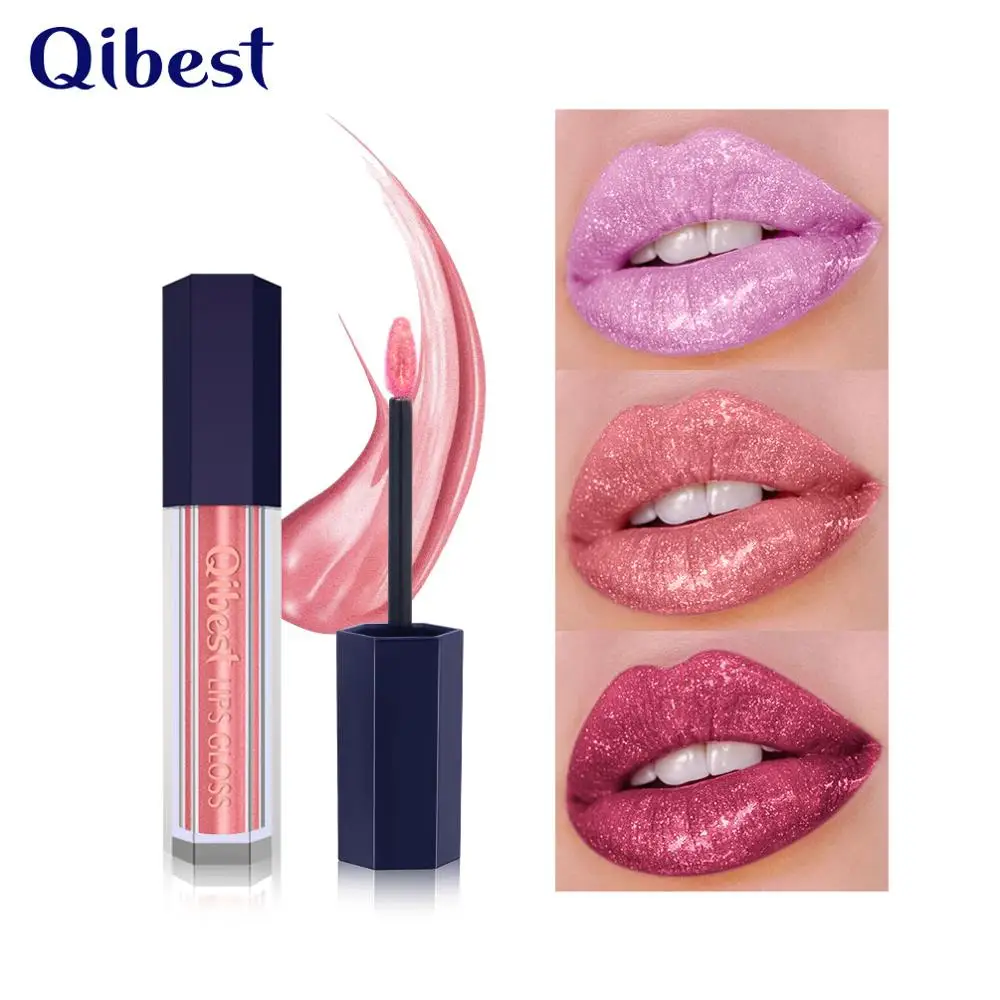 12 Color Diamond Moisturizer Glitter Lipgloss Tint Cosmetics Nutritious Shimmer Liquid Lipstick Lip Gloss Black Makeup maquiagem |