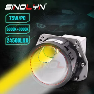 s11 75w 6000k hyperboloid bi led projector lens matrix auxliary led lights auto projector 3 inch headlight lenses lamps car free global shipping