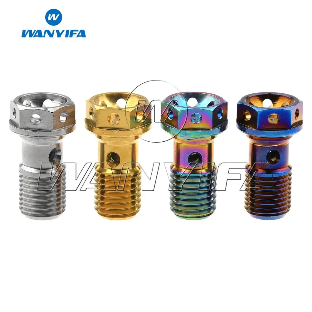 Титановый болт Wanyifa M10 Шаг 1 0/1 25 мм шестигранный полый фланцевый винт для