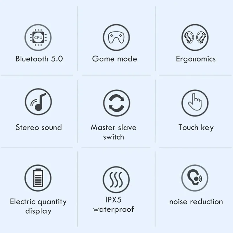 TWS стереонаушники с поддержкой Bluetooth 5 0 и сенсорным управлением|Наушники