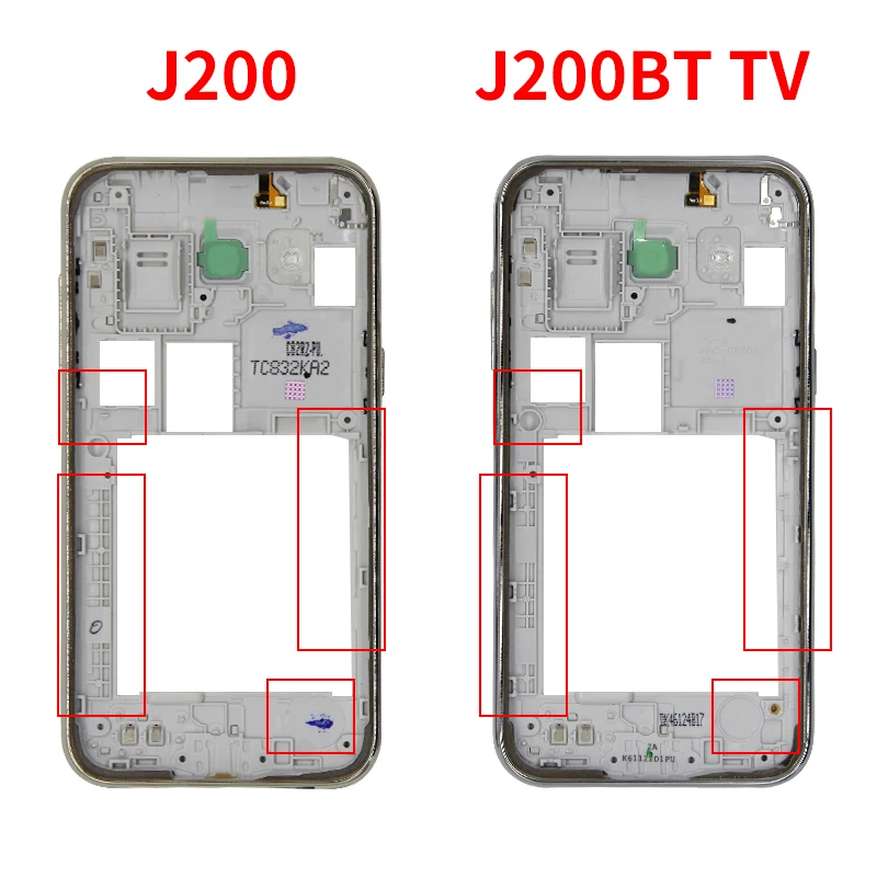 J200 средняя рамка для Samsung Galaxy J2 J200 J200H J200F J200G J200M передняя рамка корпуса мобильного телефона рамка Ремонт Часть