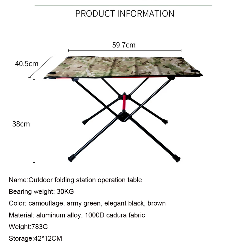 

Portable Foldable Table Outdoor Folding Table Camping table mesh cloth barbecue picnic table light table tactical table Dropship