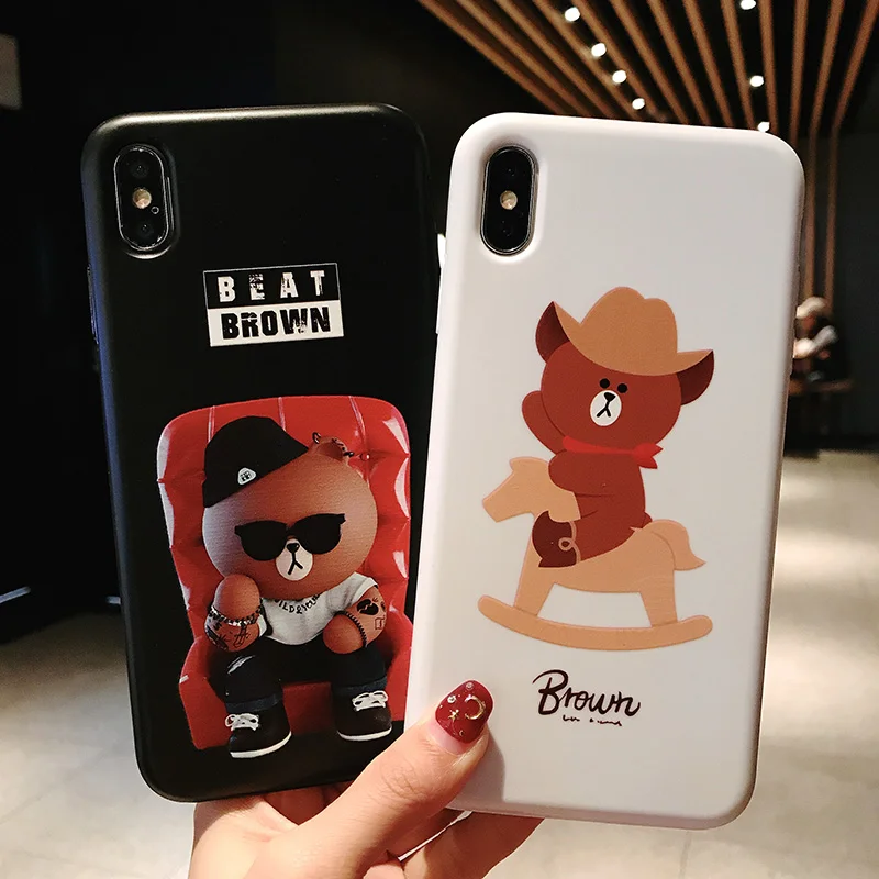 Друзья Корея Медведь телефон чехол s Чехол для iphone X XR XS MAX 6 6s 7 8 Plus Coque мягкий s| |